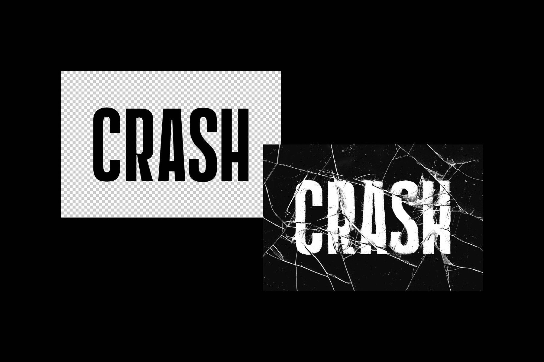 Crash Distortion Text Effect