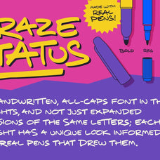 Craze Status: Handwritten All-caps with a Pop Culture Flair