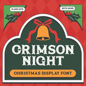 Crimson Night Christmas Display Font
