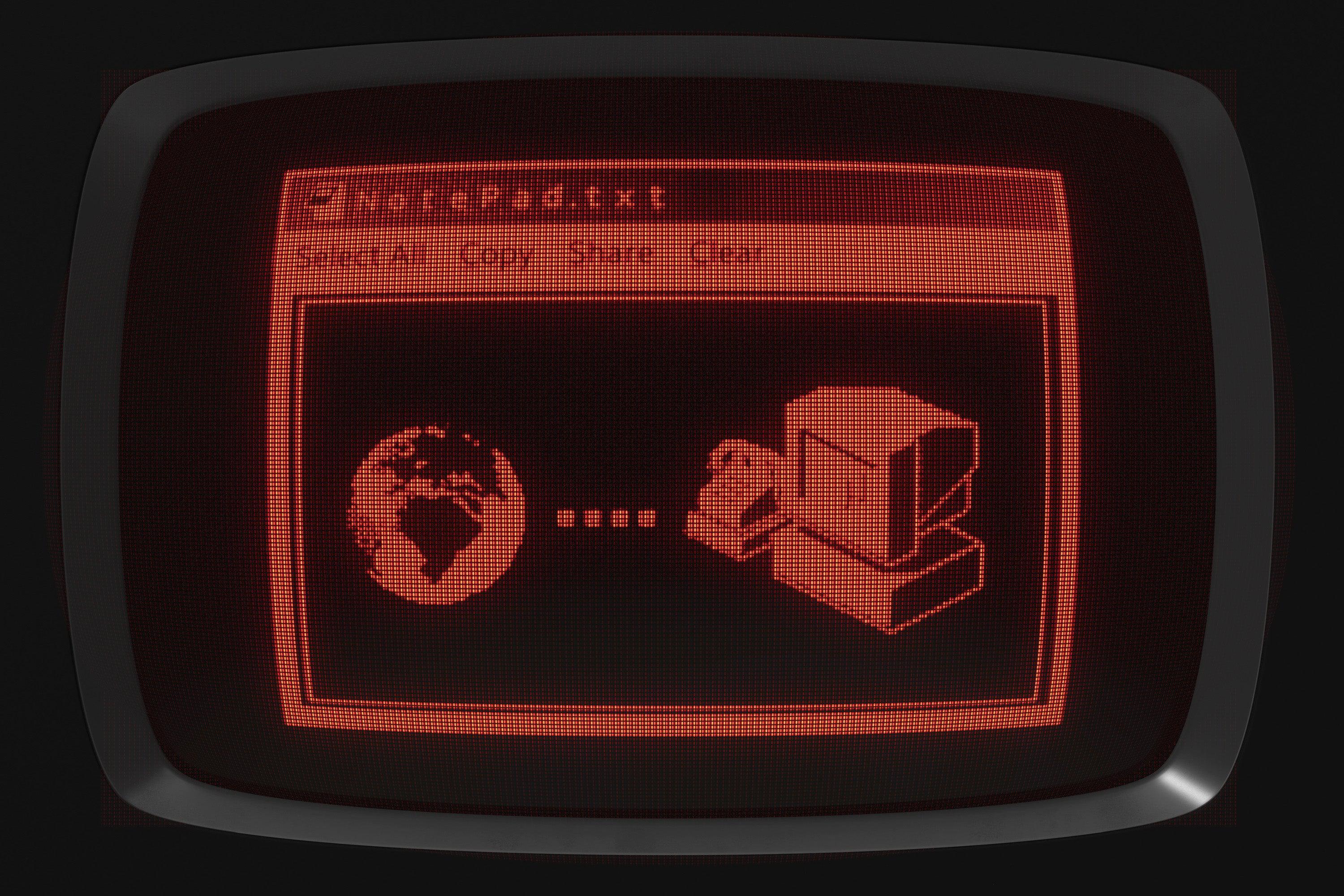 CRT Monitor Text & Logo Effect