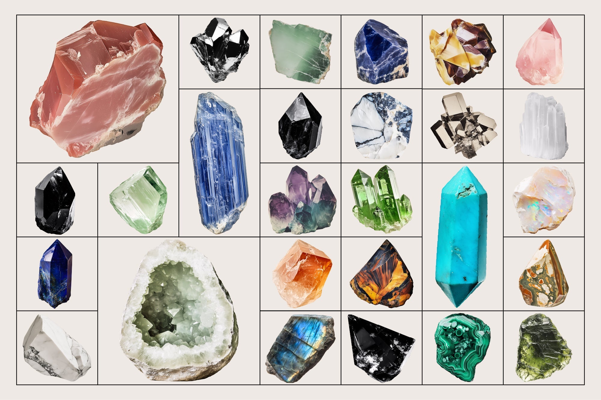 CRYSTAL SPECIMENS Vintage Clipart