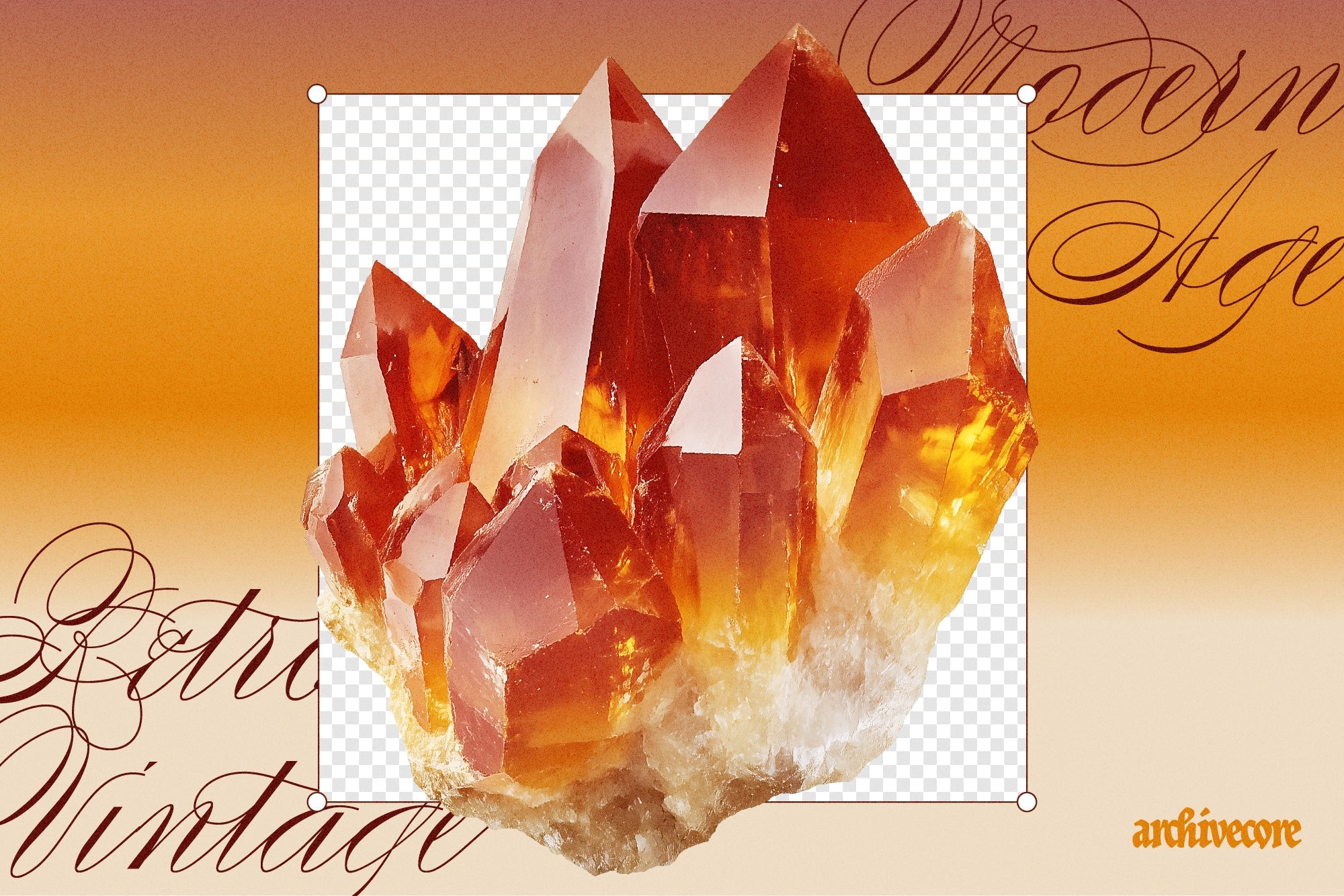 CRYSTAL SPECIMENS Vintage Clipart