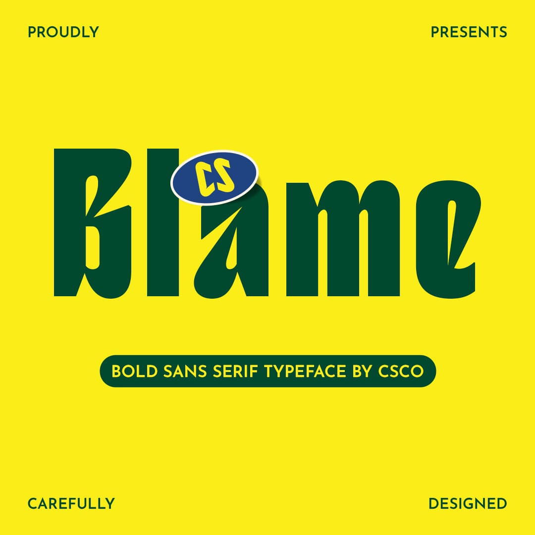 CS Blame – Bold Font by Craft Supply Co, preview 1