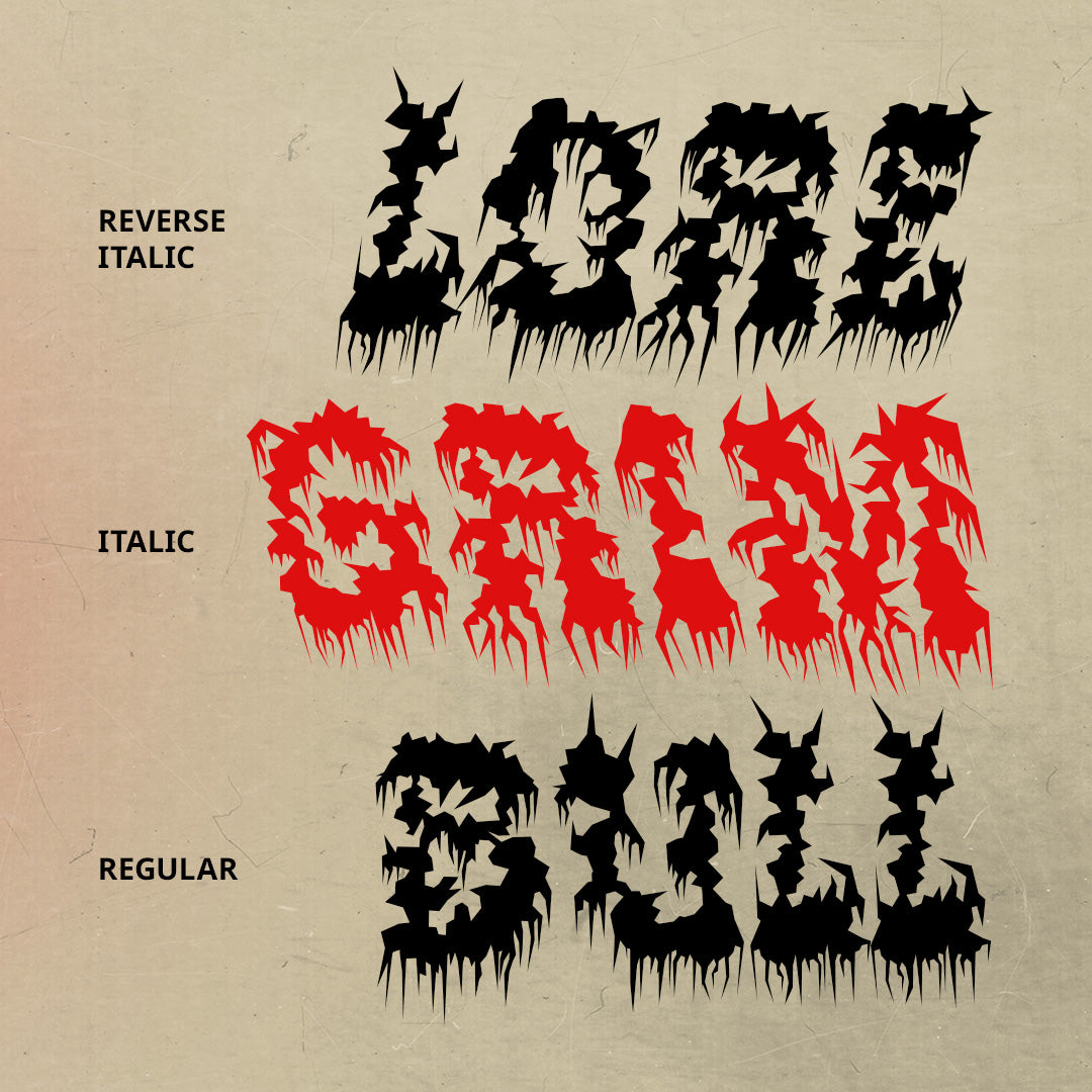 CS Cannibal – Black Metal Font by Craft Supply Co, preview 3