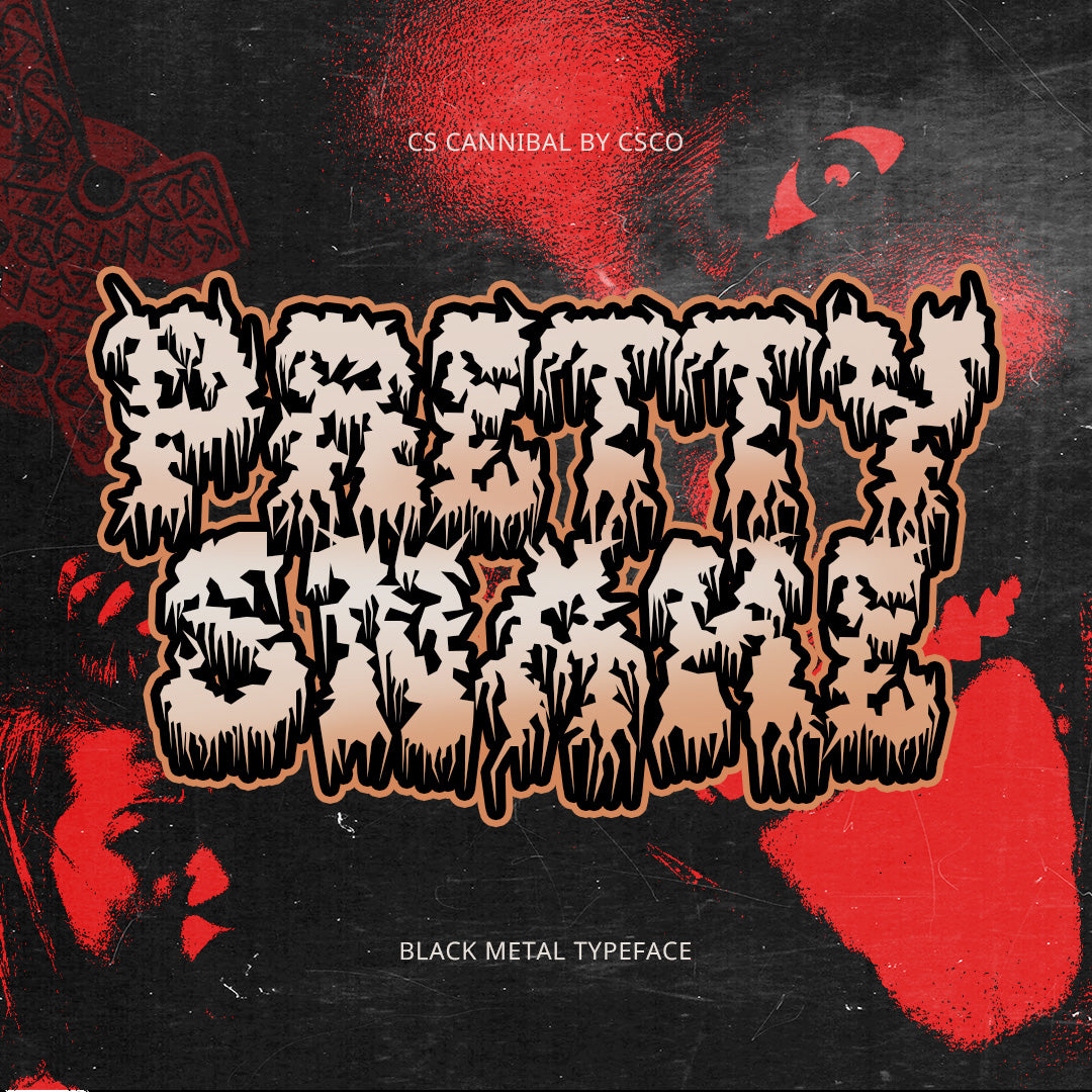 CS Cannibal – Black Metal Font by Craft Supply Co, preview 7