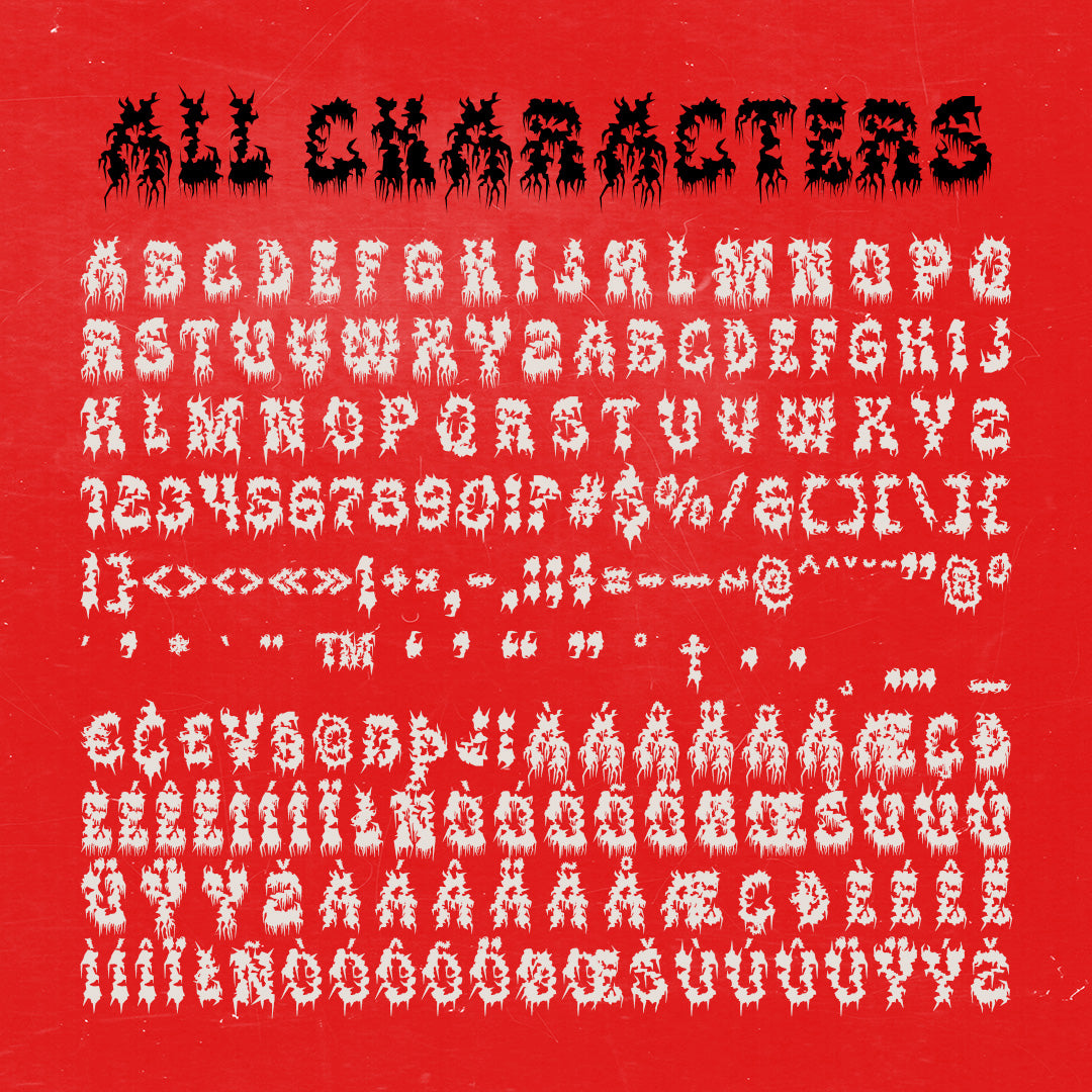 CS Cannibal – Black Metal Font by Craft Supply Co, preview 8