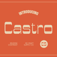 CS Castro – Reverse Contrast Font