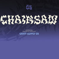 CS Chainsaw – Black Metal Font