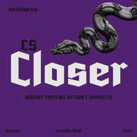 CS Closer – Gothic Font