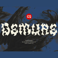 CS Demure – Black Metal Font