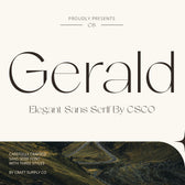 CS Gerald – Elegant Font