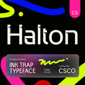 CS Halton – Inktrap Font