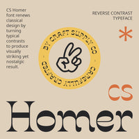 CS Homer – Reverse Contrast Font