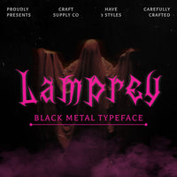 CS Lamprey – Black Metal Font