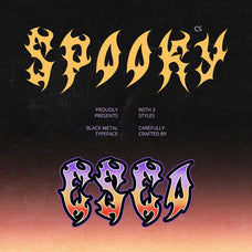 CS Spooky – Black Metal Font by Craft Supply Co, preview 1