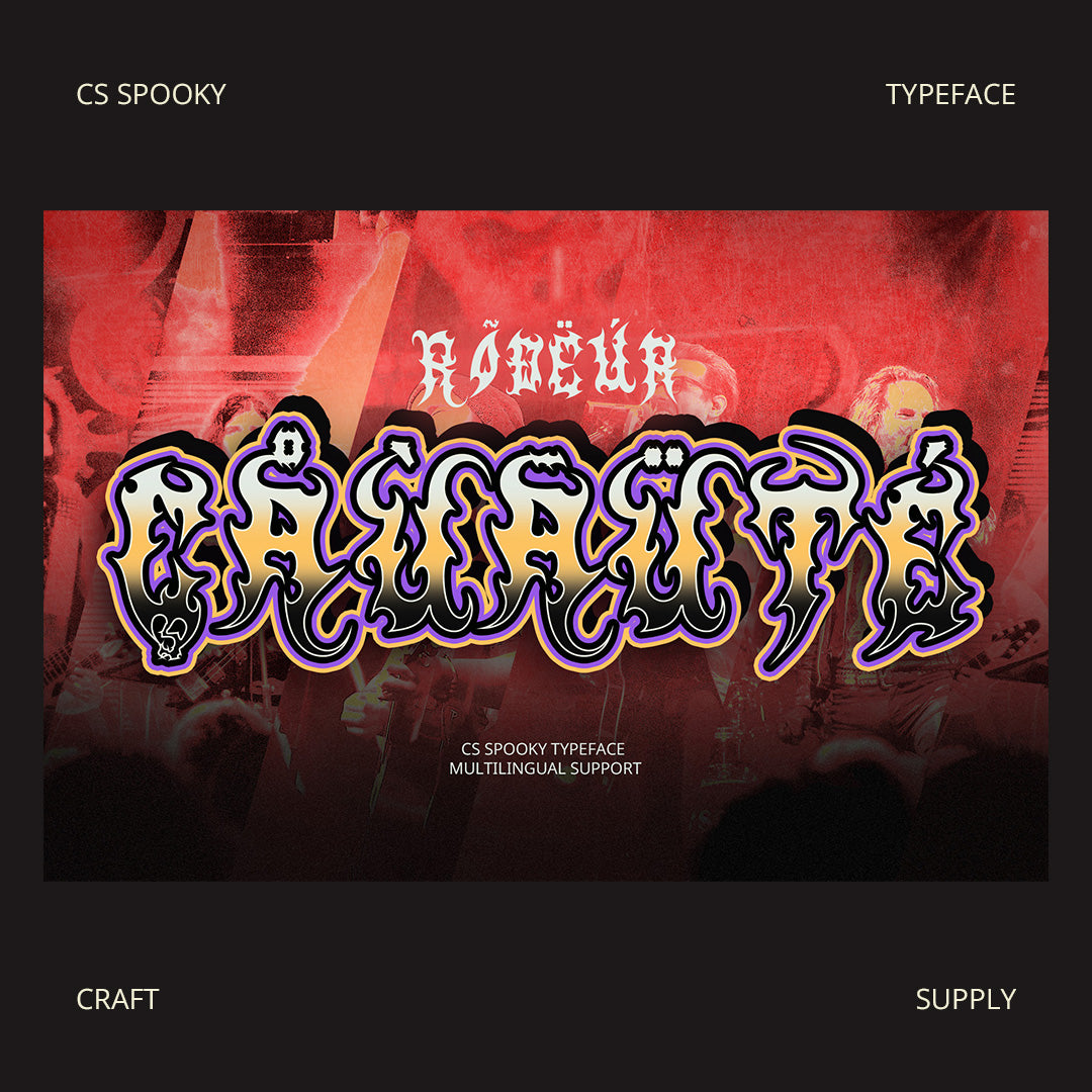 CS Spooky – Black Metal Font by Craft Supply Co, preview 3
