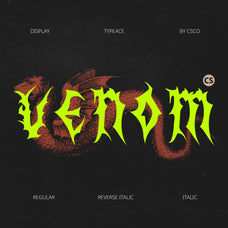 CS Venom – Black Metal Font by Craft Supply Co, preview 1
