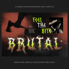 CS Venom – Black Metal Font by Craft Supply Co, preview 2