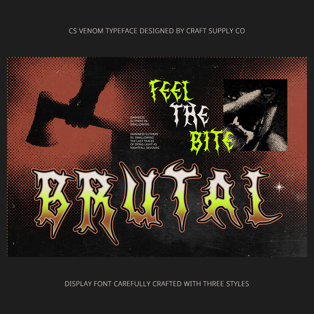 CS Venom – Black Metal Font by Craft Supply Co, preview 2