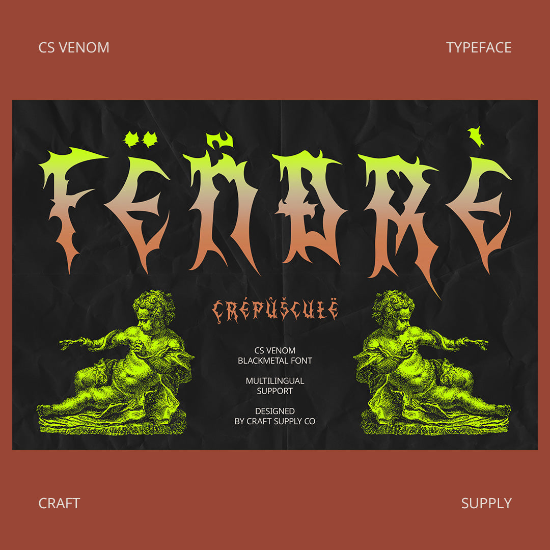 CS Venom – Black Metal Font by Craft Supply Co, preview 5
