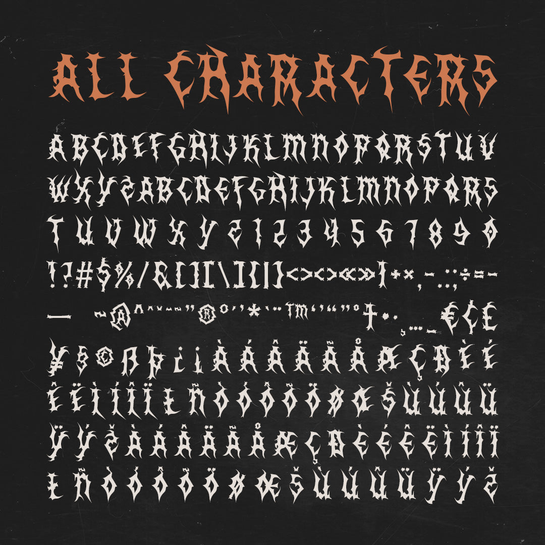 CS Venom – Black Metal Font by Craft Supply Co, preview 8