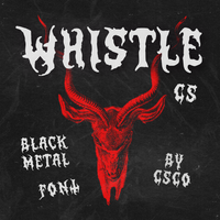 CS Whistle – Black Metal Font
