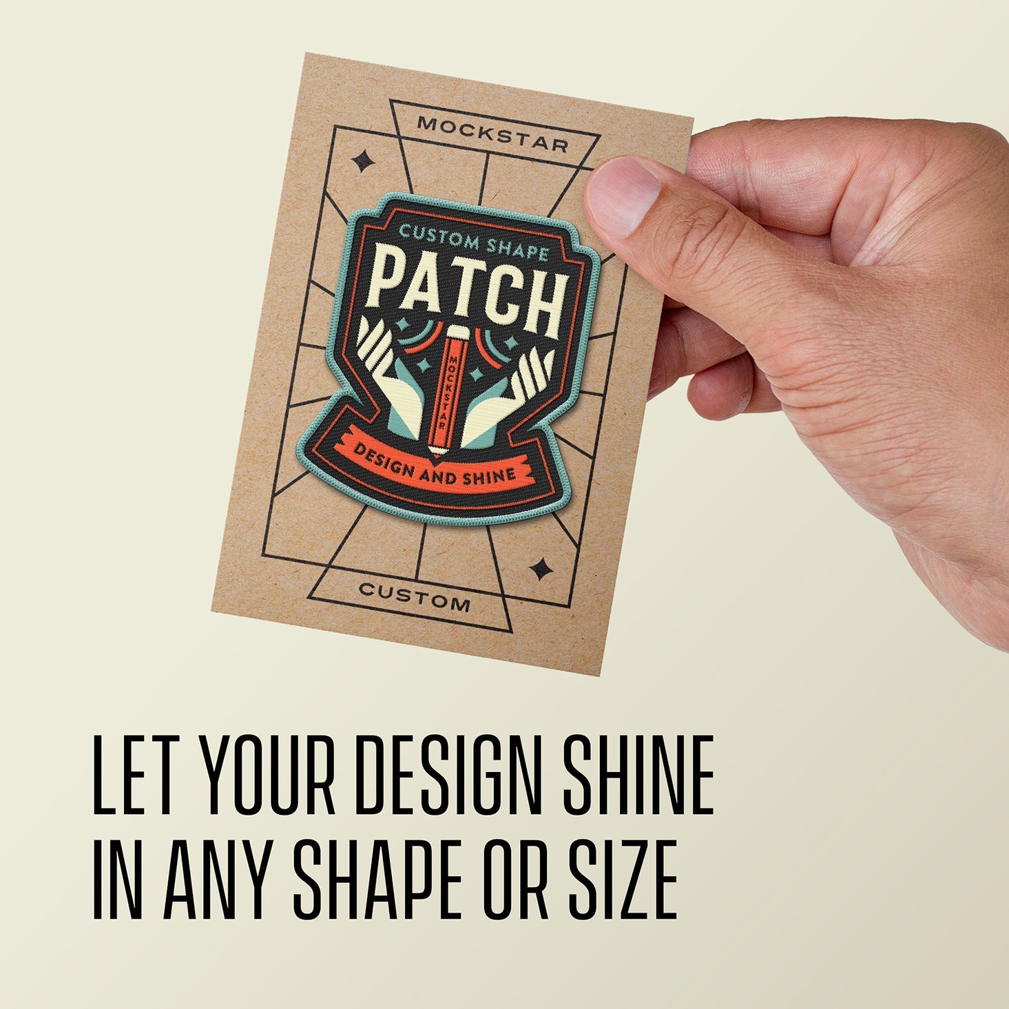 Custom Shape Patch Mockup