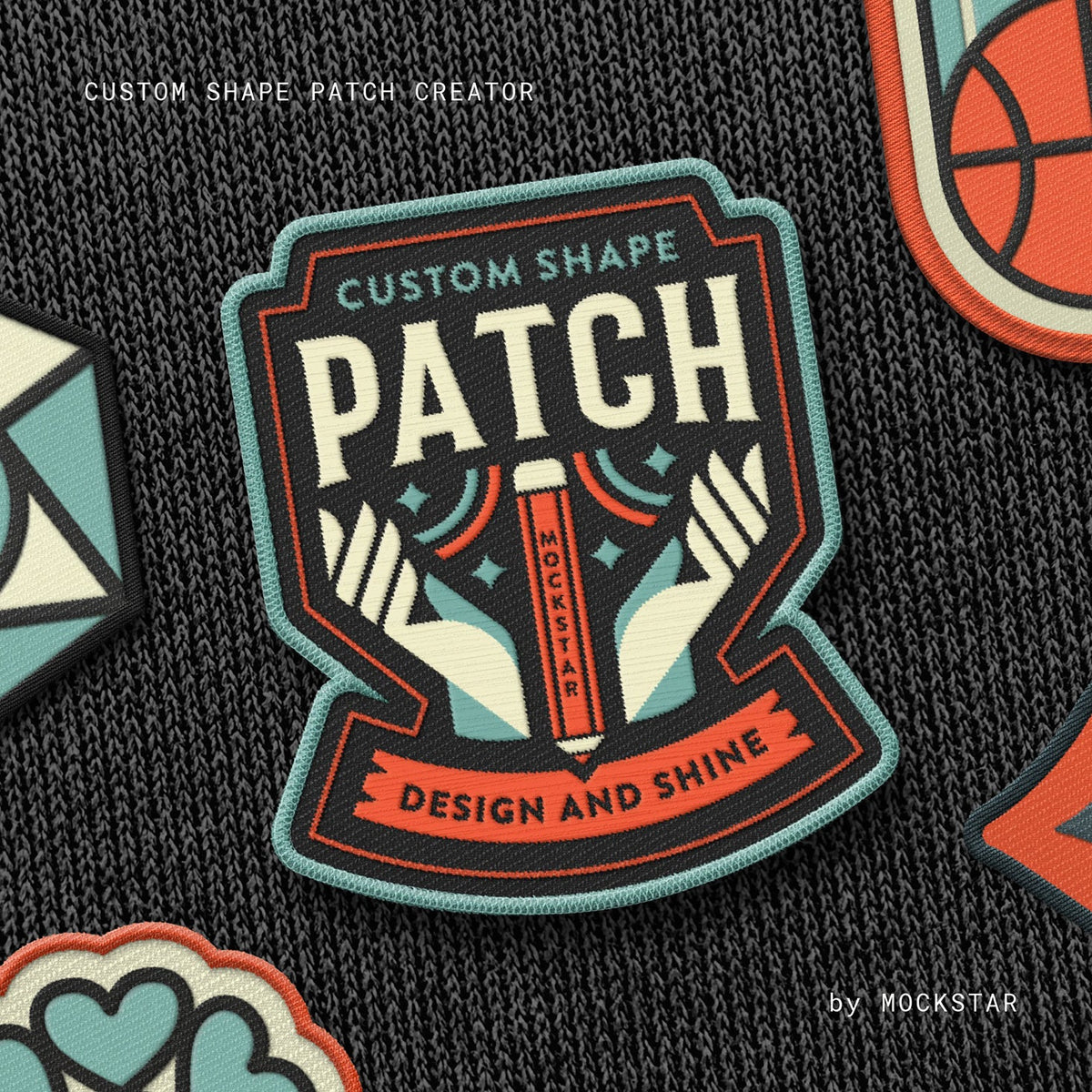 Customized Shape Design Custom Shape Patch Mockup by mockstar