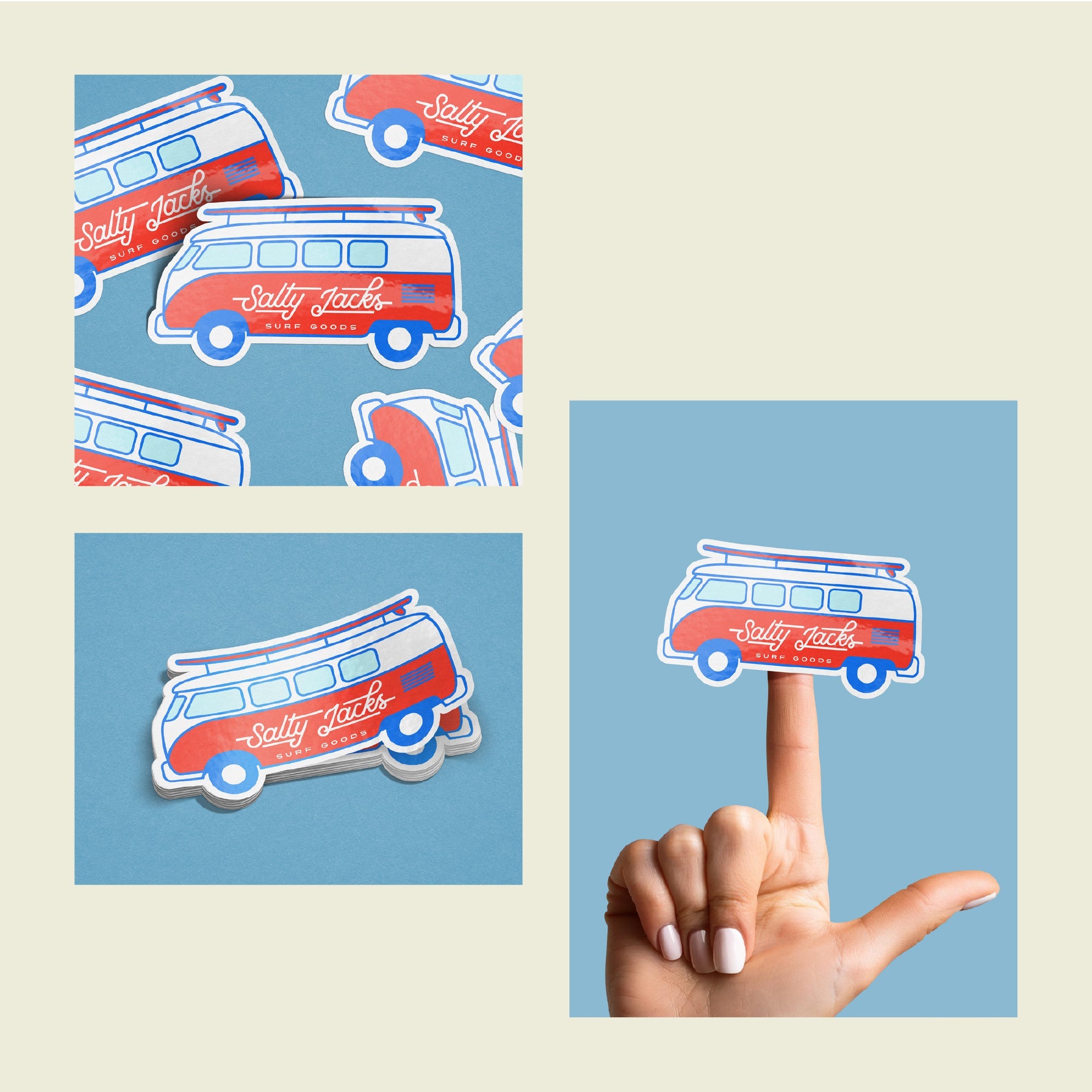 Custom Shape Sticker Mockup