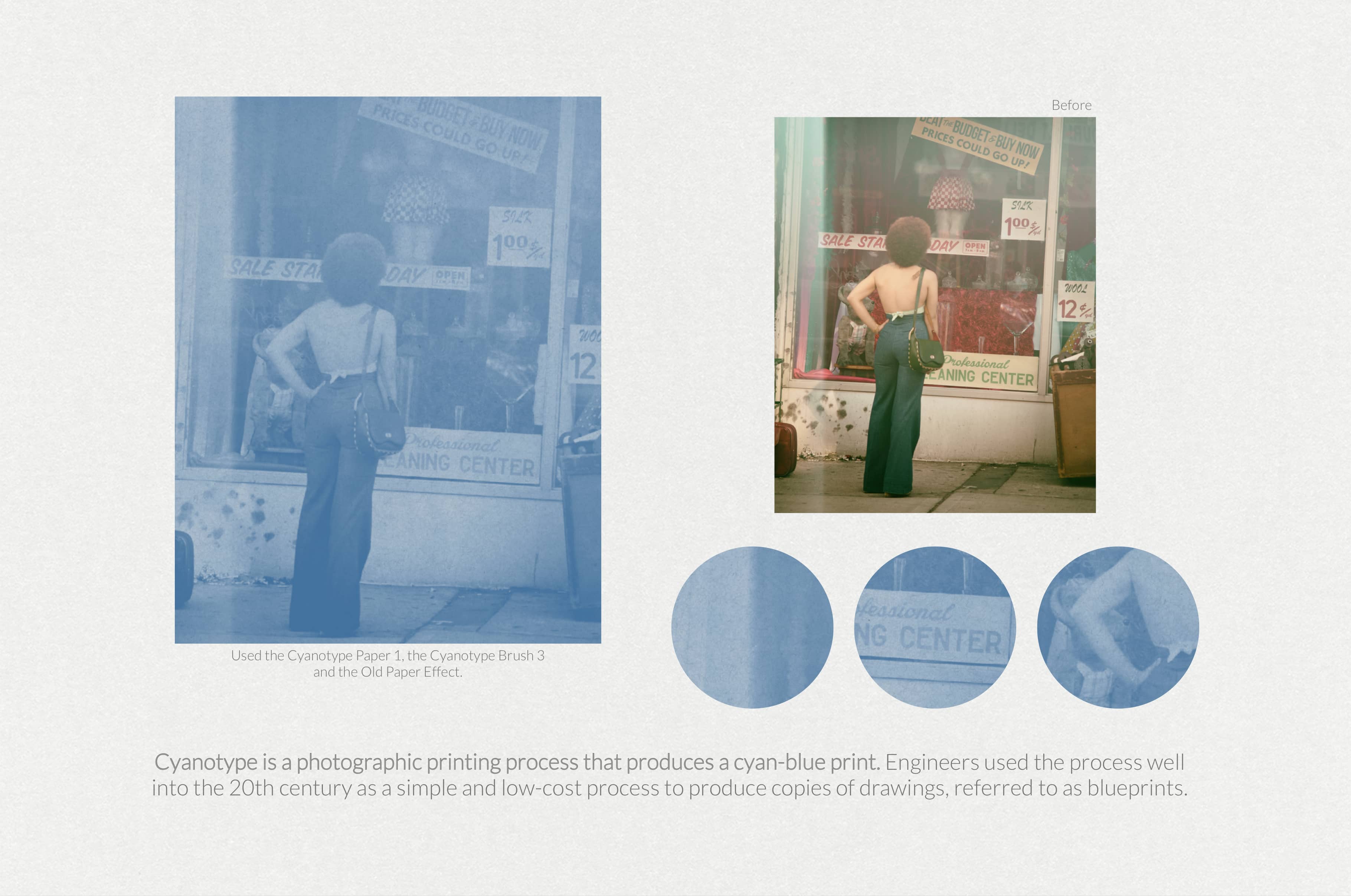 Cyanotype Print (Blueprint) Effect Procreate Brushes