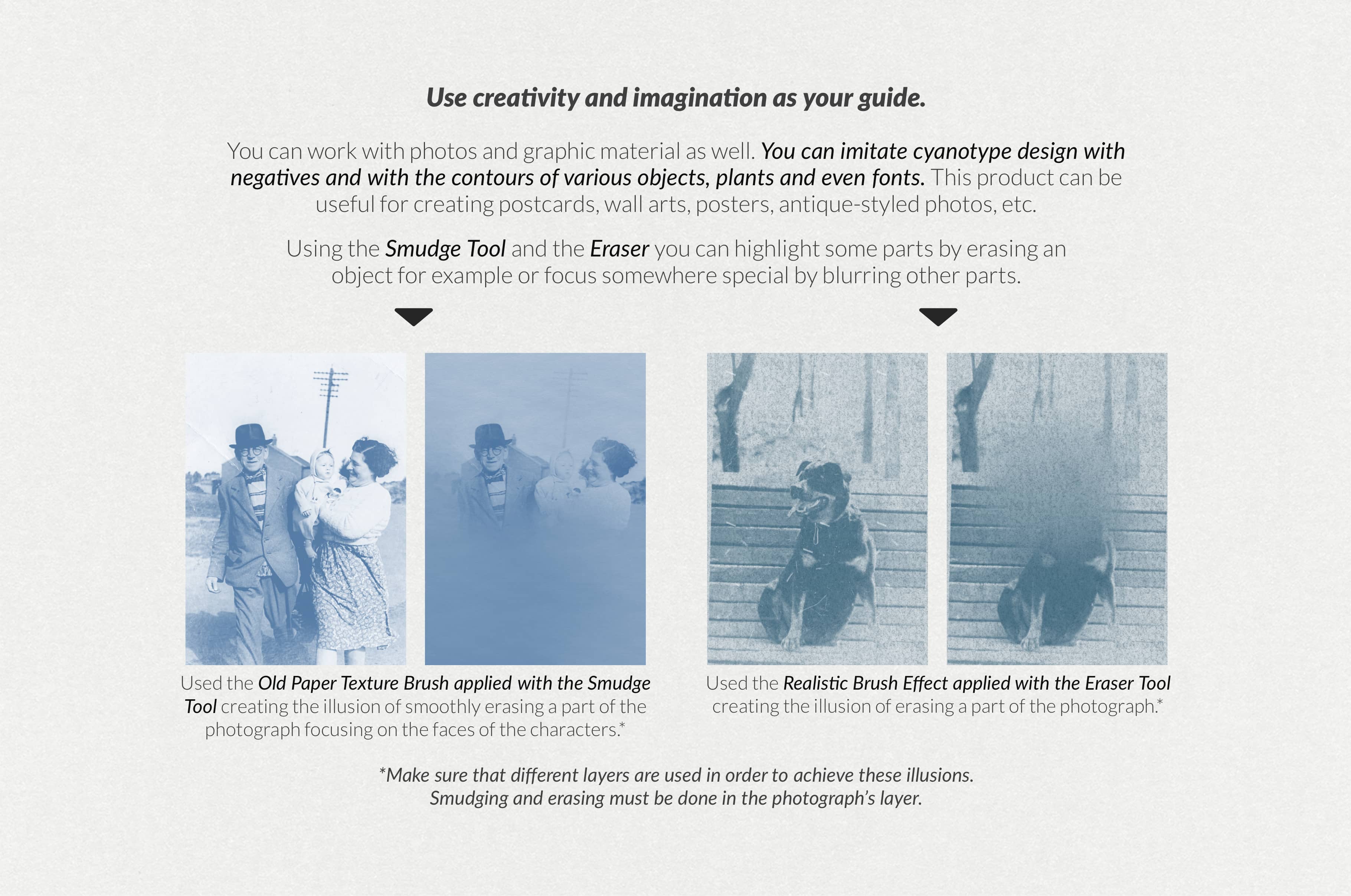 Cyanotype Print (Blueprint) Effect Procreate Brushes