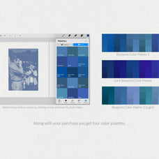 Cyanotype Print (Blueprint) Effect Procreate Brushes