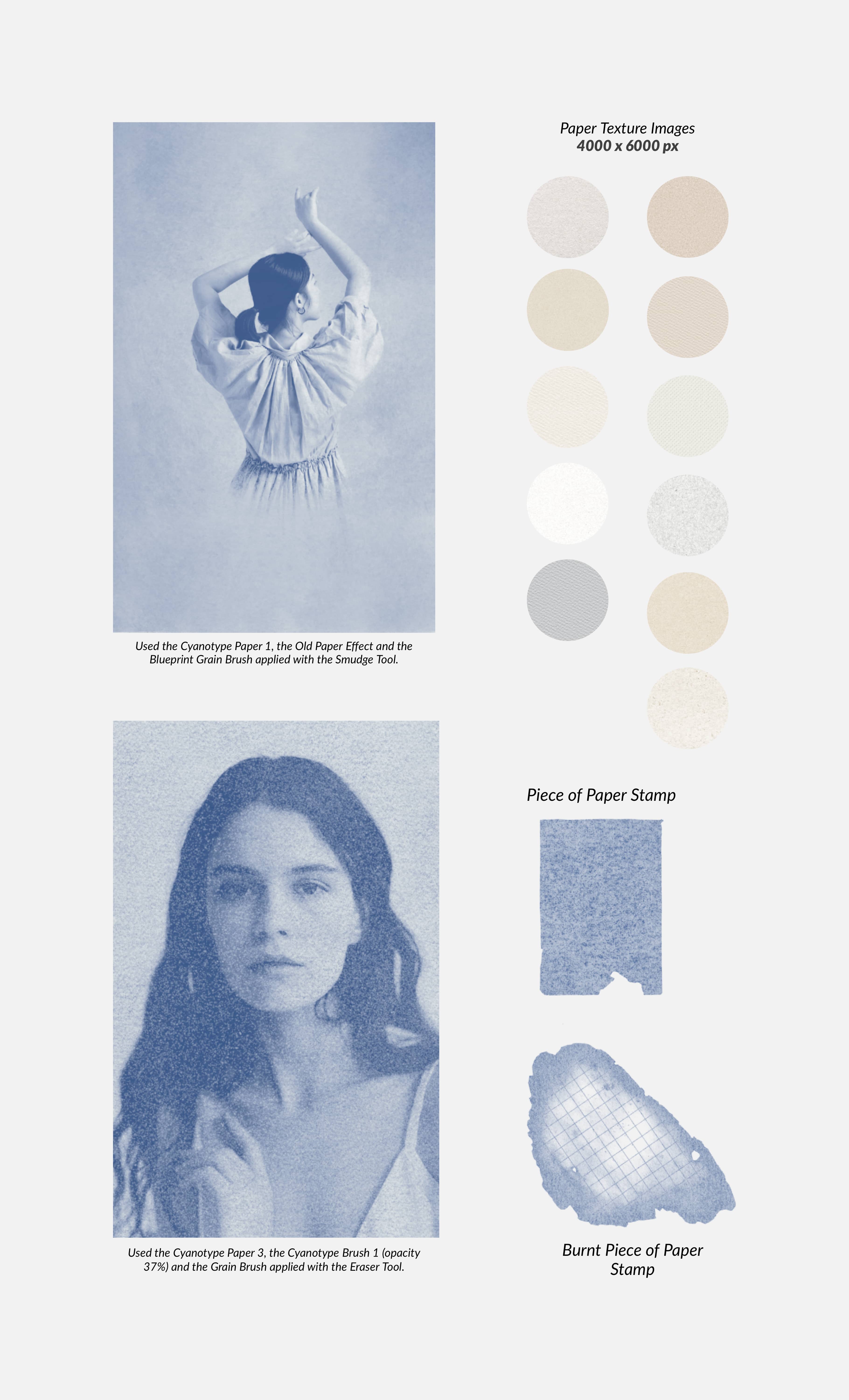 Cyanotype Print (Blueprint) Effect Procreate Brushes