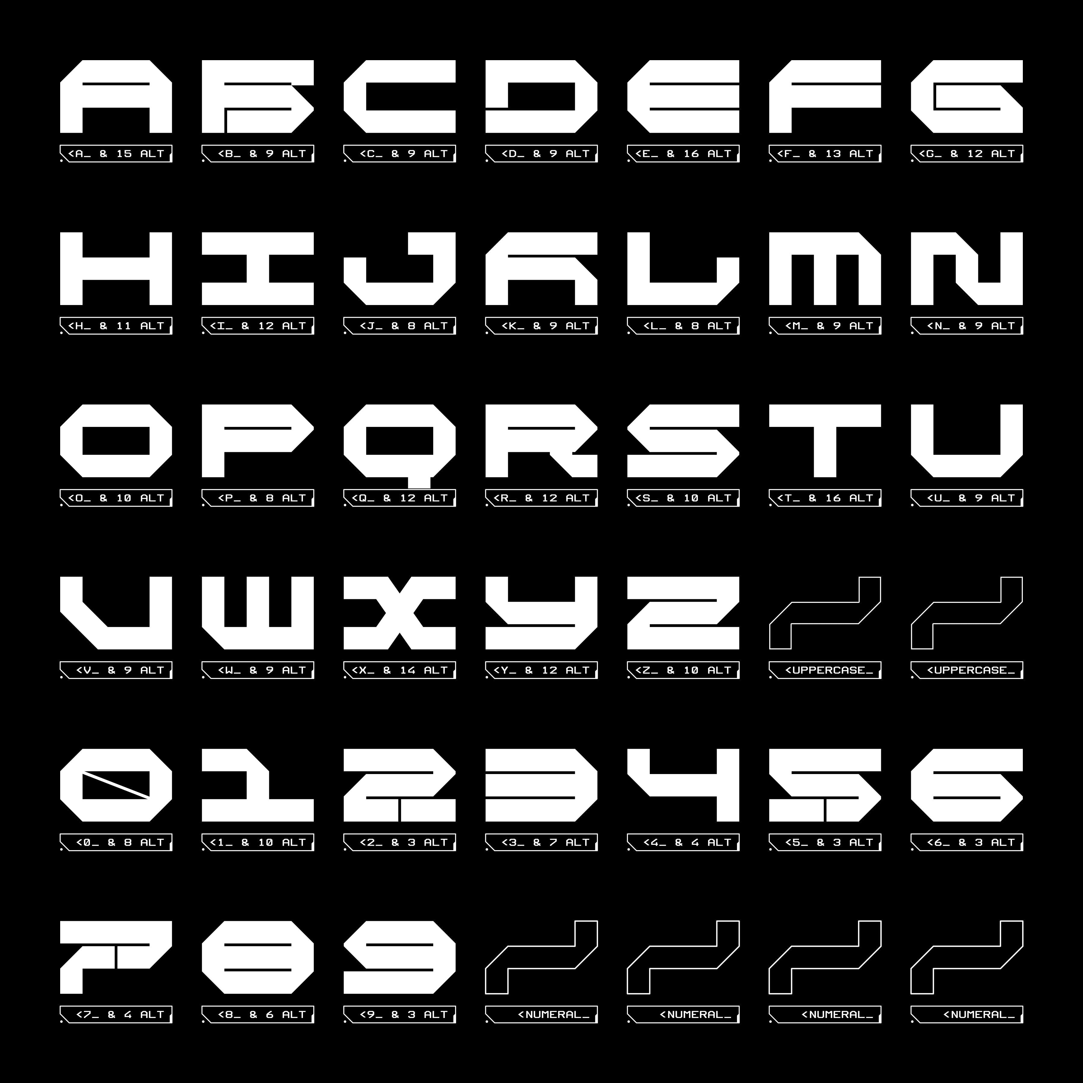 CYBER OZ STRAIGHT Typeface
