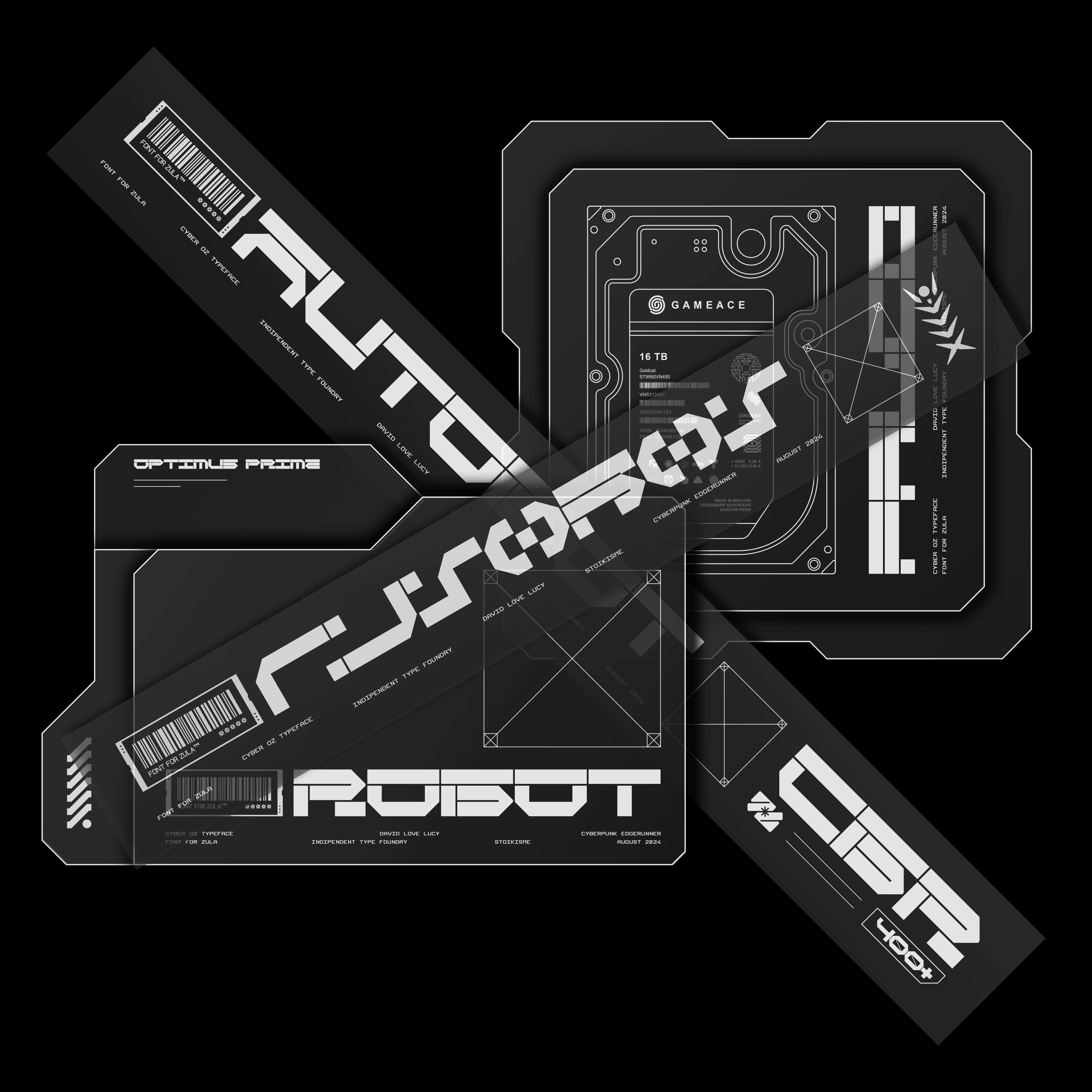 CYBER OZ STRAIGHT Typeface