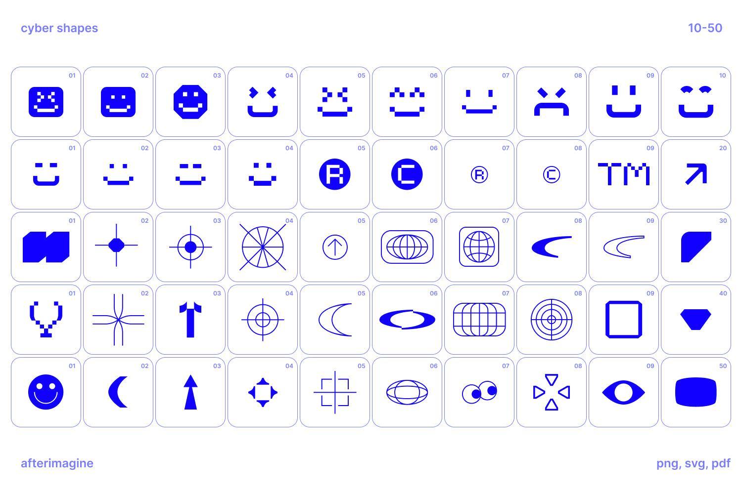 Cyber Shapes Vectors