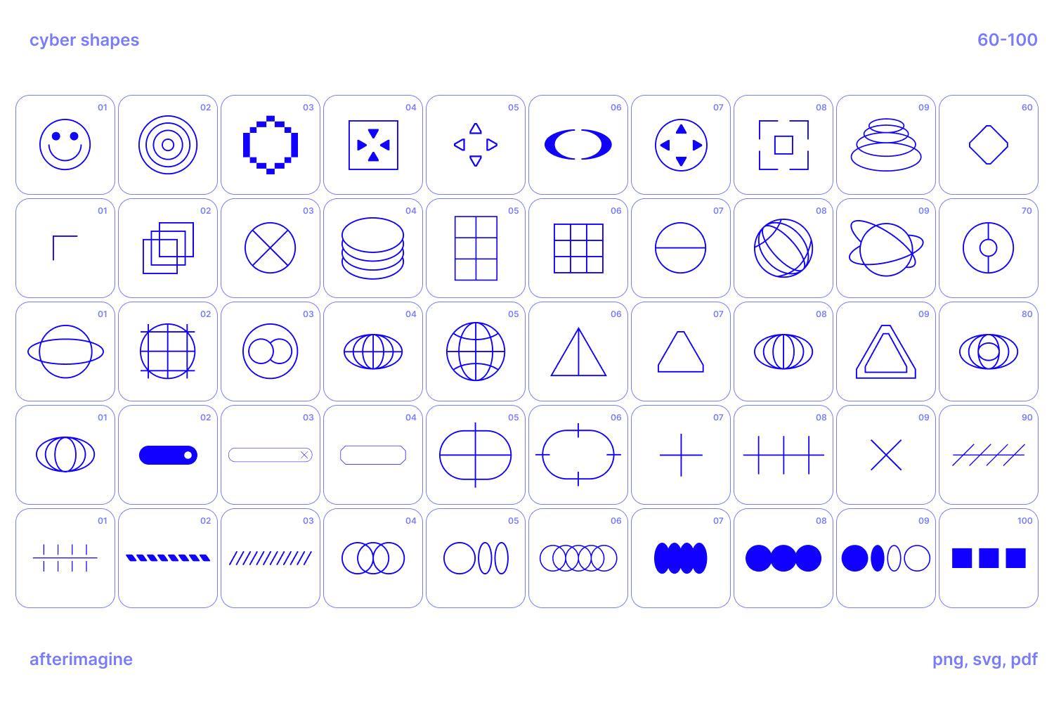 Cyber Shapes Vectors