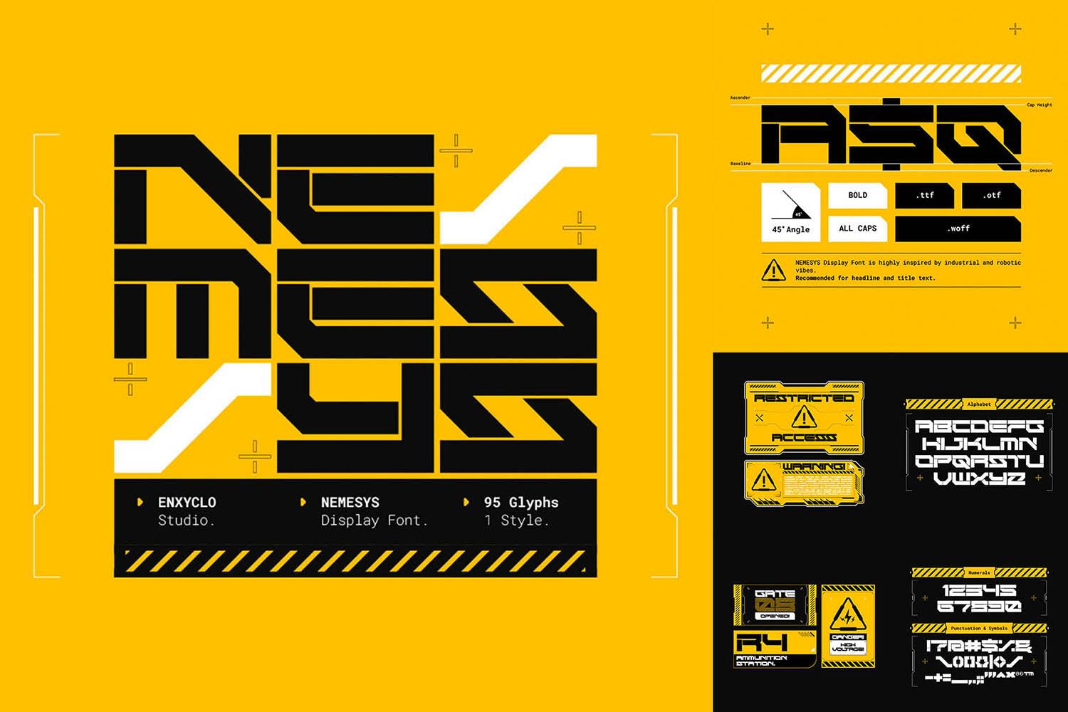 Cyberpunk Futuristic Font Bundle