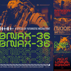 Cyberpunk Futuristic Font Bundle