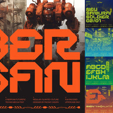 Cyberpunk Futuristic Font Bundle
