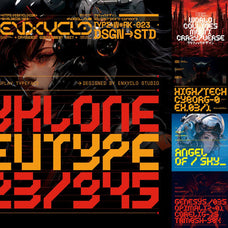 Cyberpunk Futuristic Font Bundle