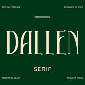 Dallen – Serif Font