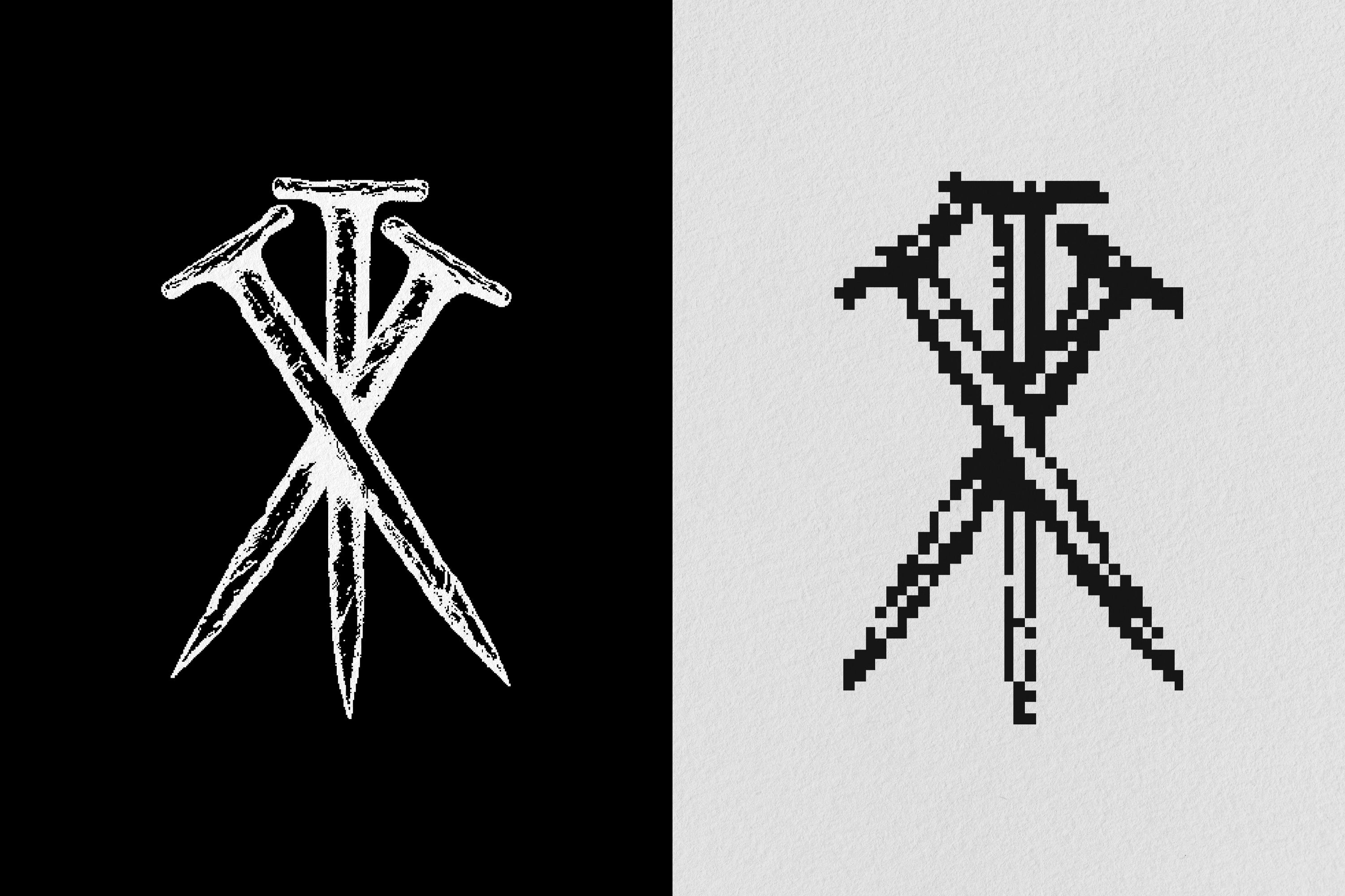 Dark Aesthetic Dithering Graphic Bundle