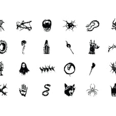 Dark Aesthetic Dithering Graphic Bundle