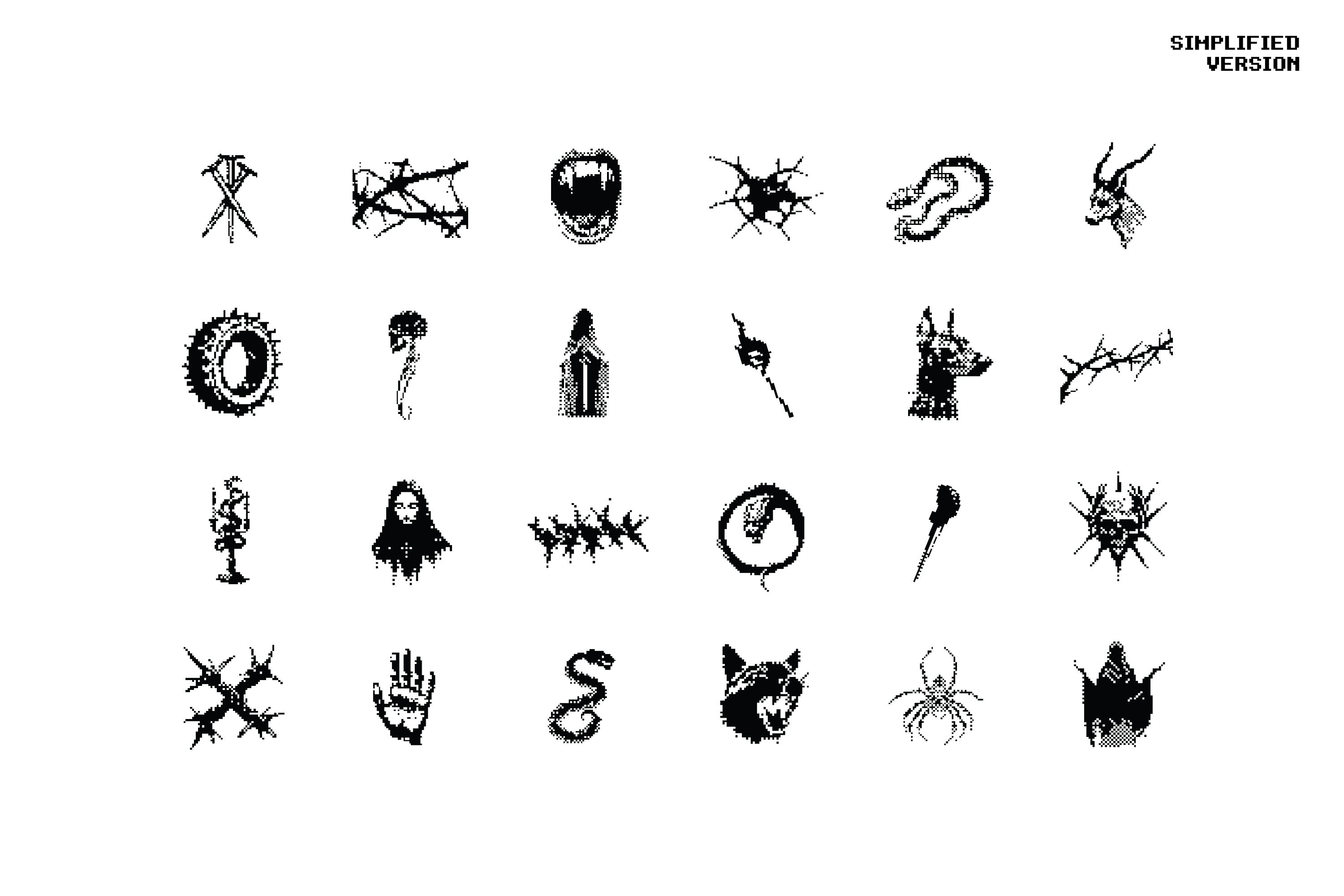 Dark Aesthetic Dithering Graphic Bundle