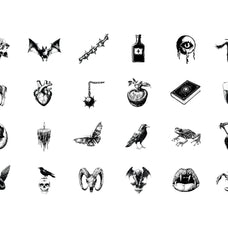 Dark Aesthetic Dithering Graphic Bundle