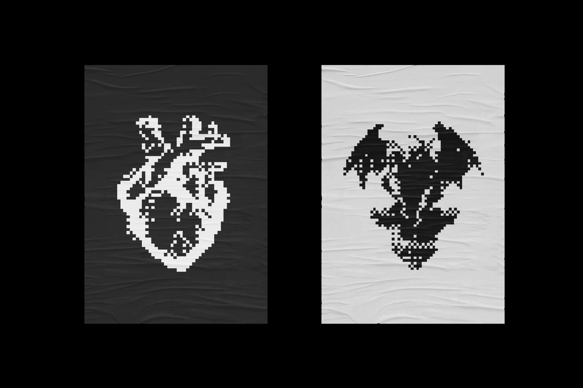 Dark Aesthetic Dithering Graphic Bundle by Pixelbuddha