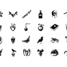 Dark Aesthetic Dithering Graphic Bundle