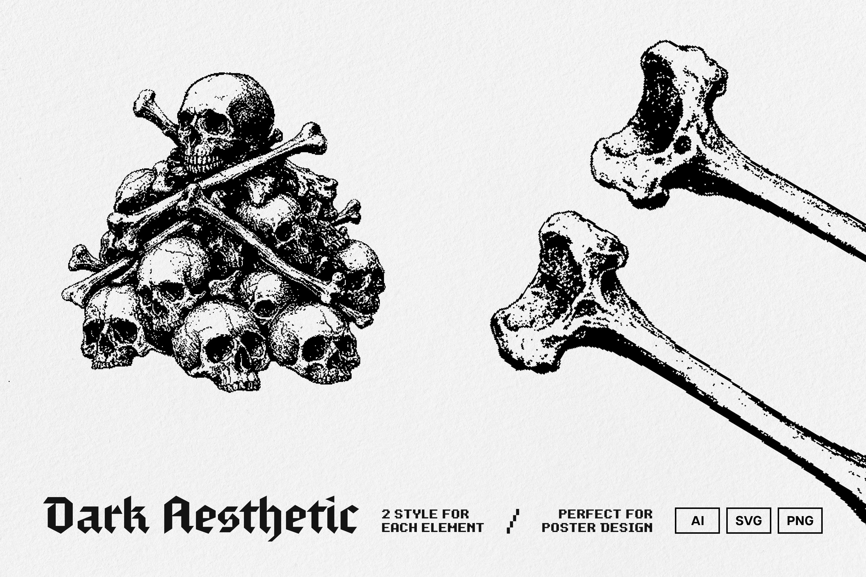 Dark Dithering Graphic Pack Vol.3