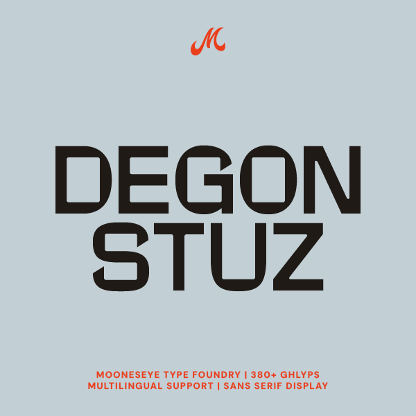 Degon Stuz - Sans Serif Display Font by Mooneseye Type, preview 1